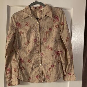 Floral Patterned Button-Up Shirt